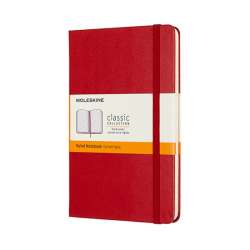 Notes MOLESKINE Classic M, 11,5x18 cm, w linie, twarda oprawa, scarlet red, 208 stron, czerwony