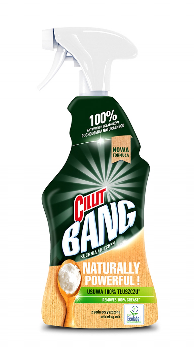 Spray do kuchni CILLIT BANG NATURALLY, z sodą oczyszczoną, 750 ml