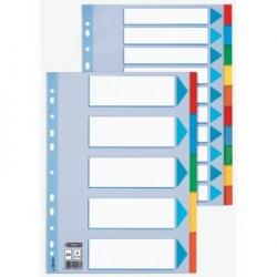 Przekładki, kolorowy karton z kartą opisową A4, ESSELTE, 12 kart