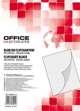Blok do flipcharta OFFICE PRODUCTS, kratka, 58,5x81cm, 20 kart., biały