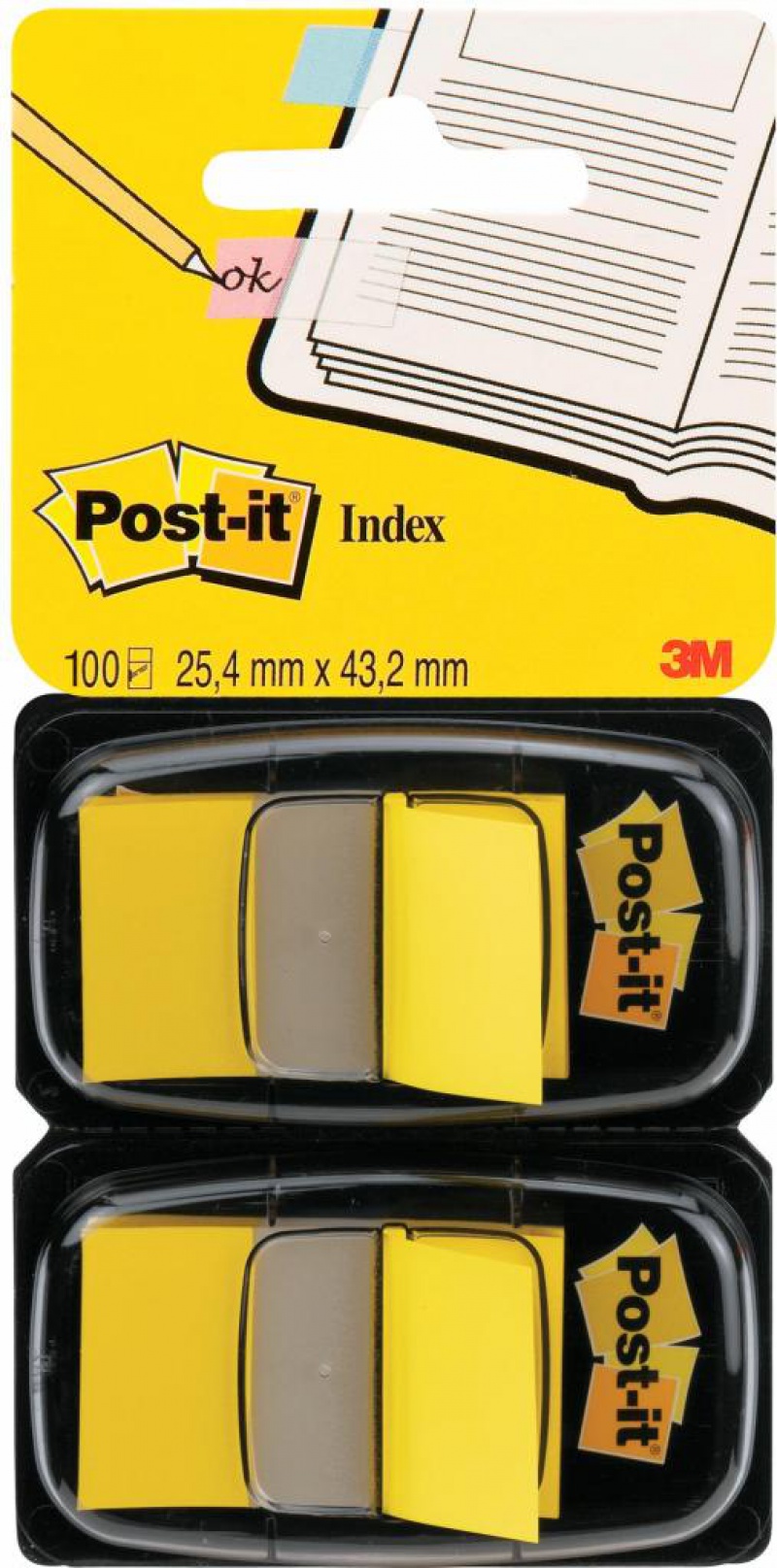 Zakładki indeksujące POST-IT® (680-Y2EU), PP, 25,4x43,2mm, 2x50 kart., żółte - zdjęcie (9