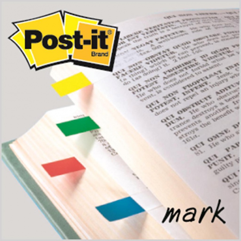Zakładki indeksujące POST-IT® (683-4), PP, 11,9x43,1mm, 4x35 kart., mix kolorów - zdjęcie (5