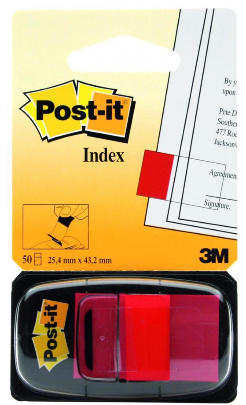 Zakładki indeksujące POST-IT® (680-1), PP, 25,4x43,2mm, 50 kart., czerwone - zdjęcie (9