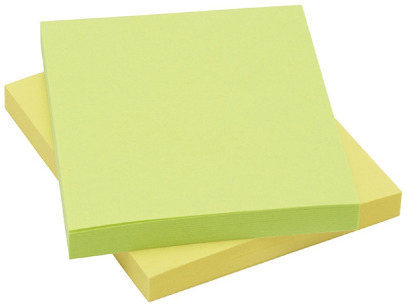 Karteczki samoprzylepne POST-IT® (6720-YG),76x63,5mm, 2x75 kart., zawieszka, żółto-zielone