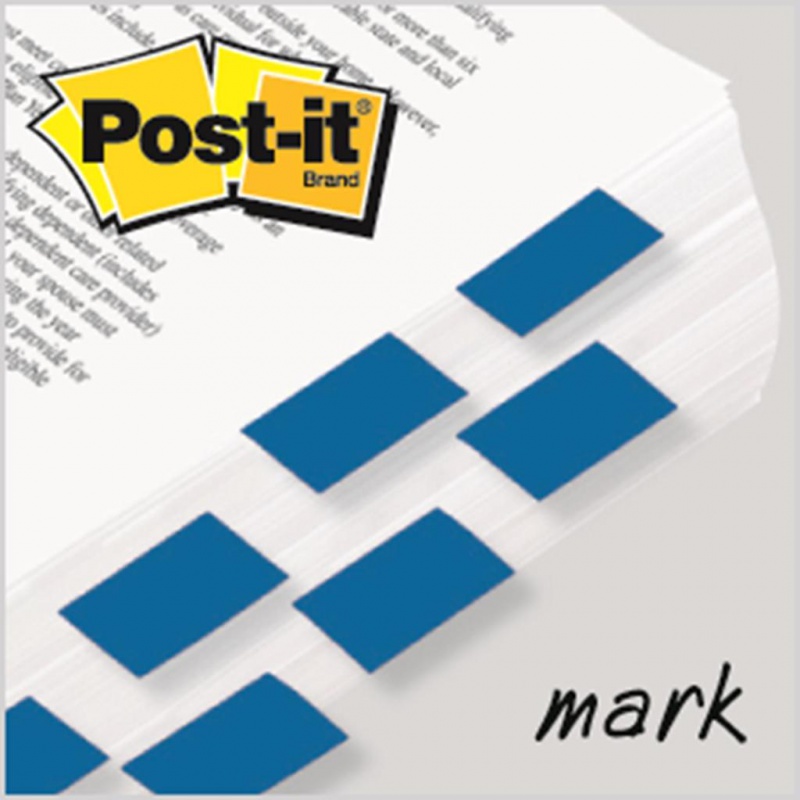 Zakładki indeksujące POST-IT® (680-B2EU), PP, 25,4x43,2mm, 2x50 kart., niebieskie - zdjęcie (7