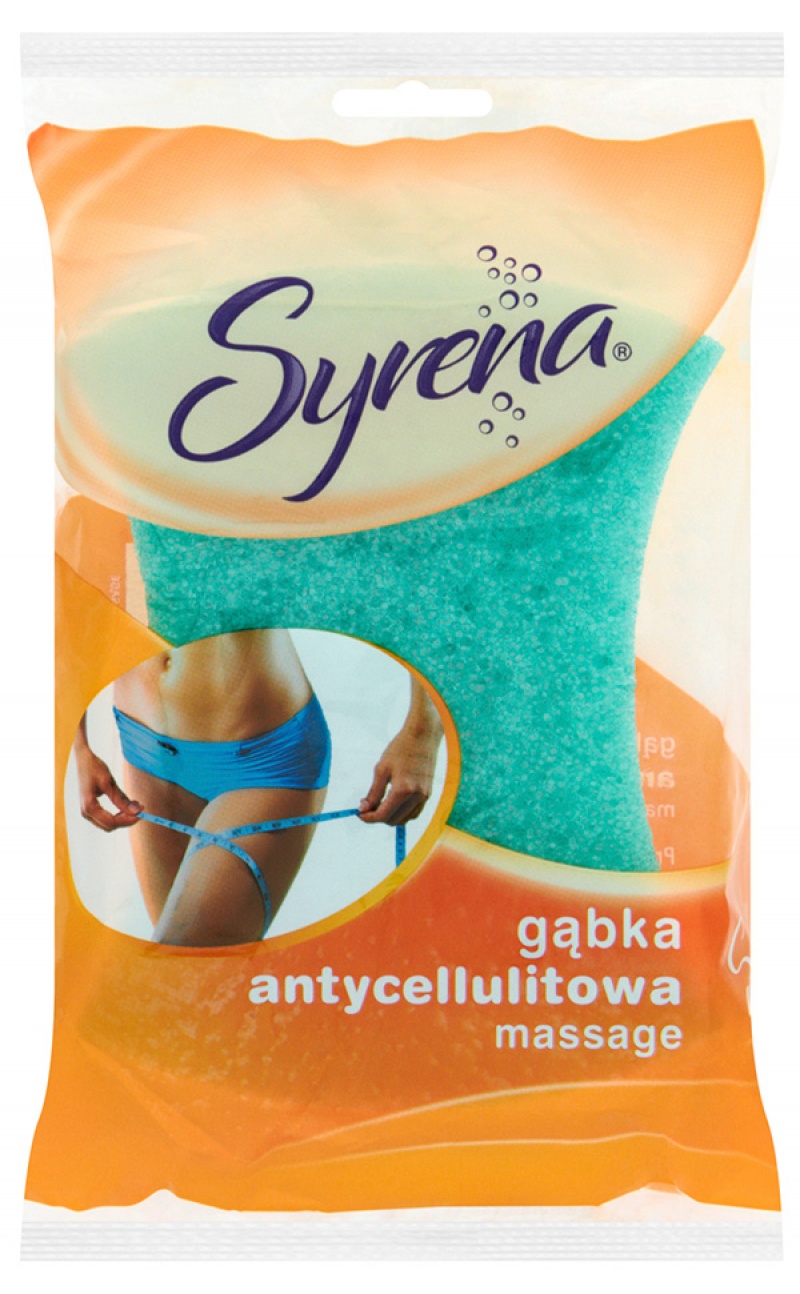 Gąbka kąpielowa SYRENA Massage, niebieska