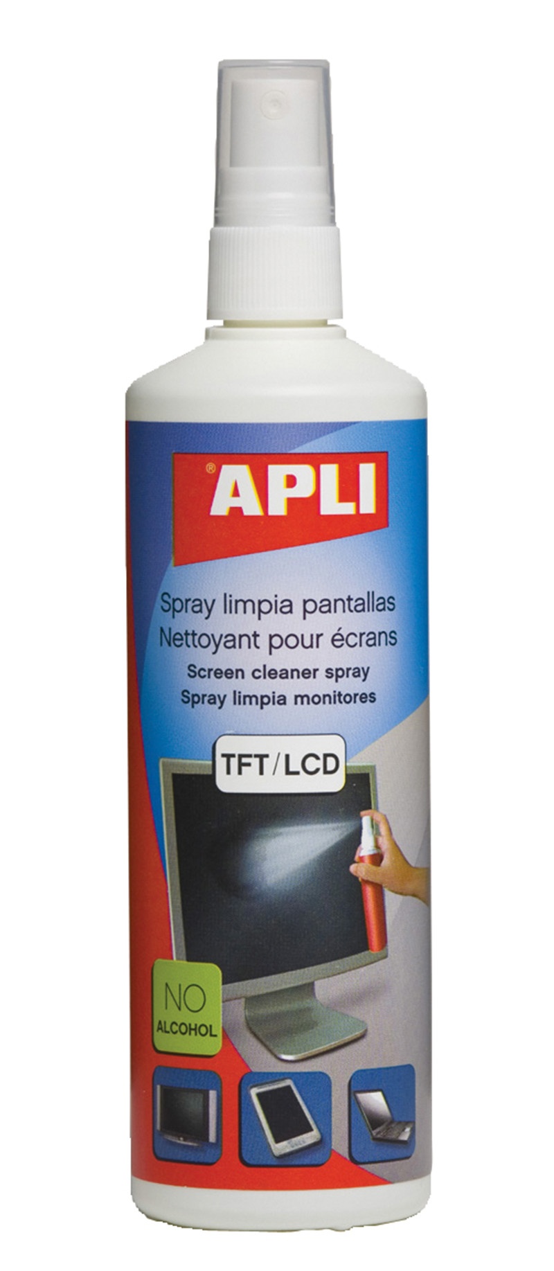 Spray do czyszczenia ekranów TFT/LCD APLI, 250ml - zdjęcie (2
