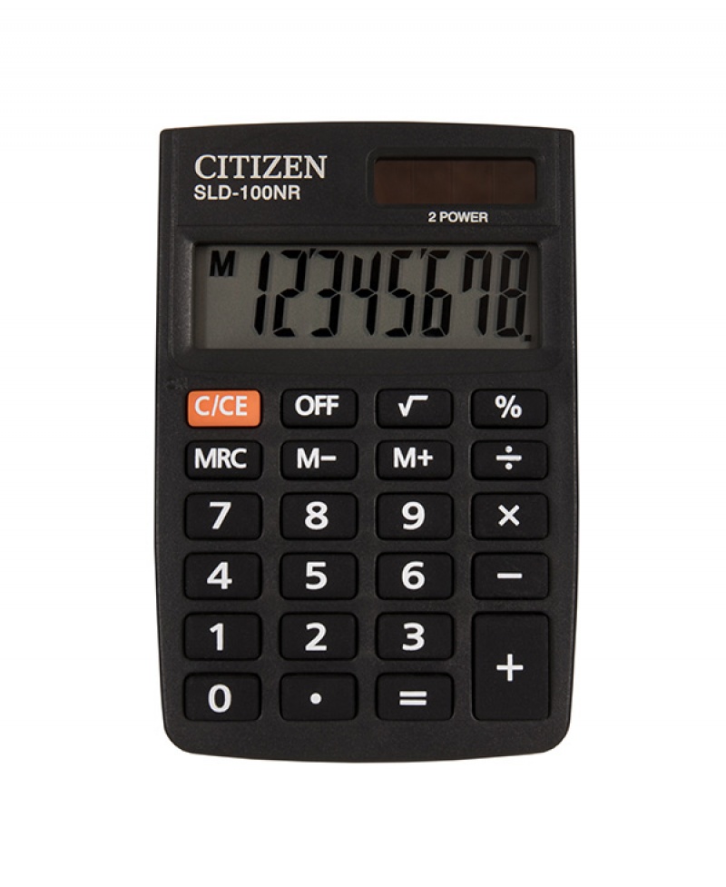 Kalkulator kieszonkowy CITIZEN SLD-100NR, 8-cyfrowy, 88x58mm, czarny - zdjęcie (3