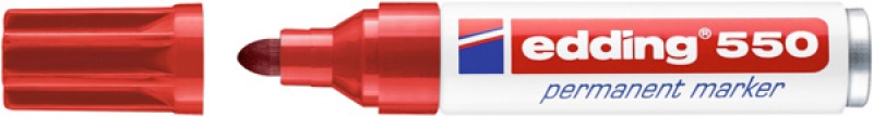 Marker permanentny e-550 EDDING, 3-4 mm, czerwony