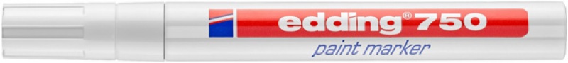 Marker olejowy e-750 EDDING, 2-4 mm, biały
