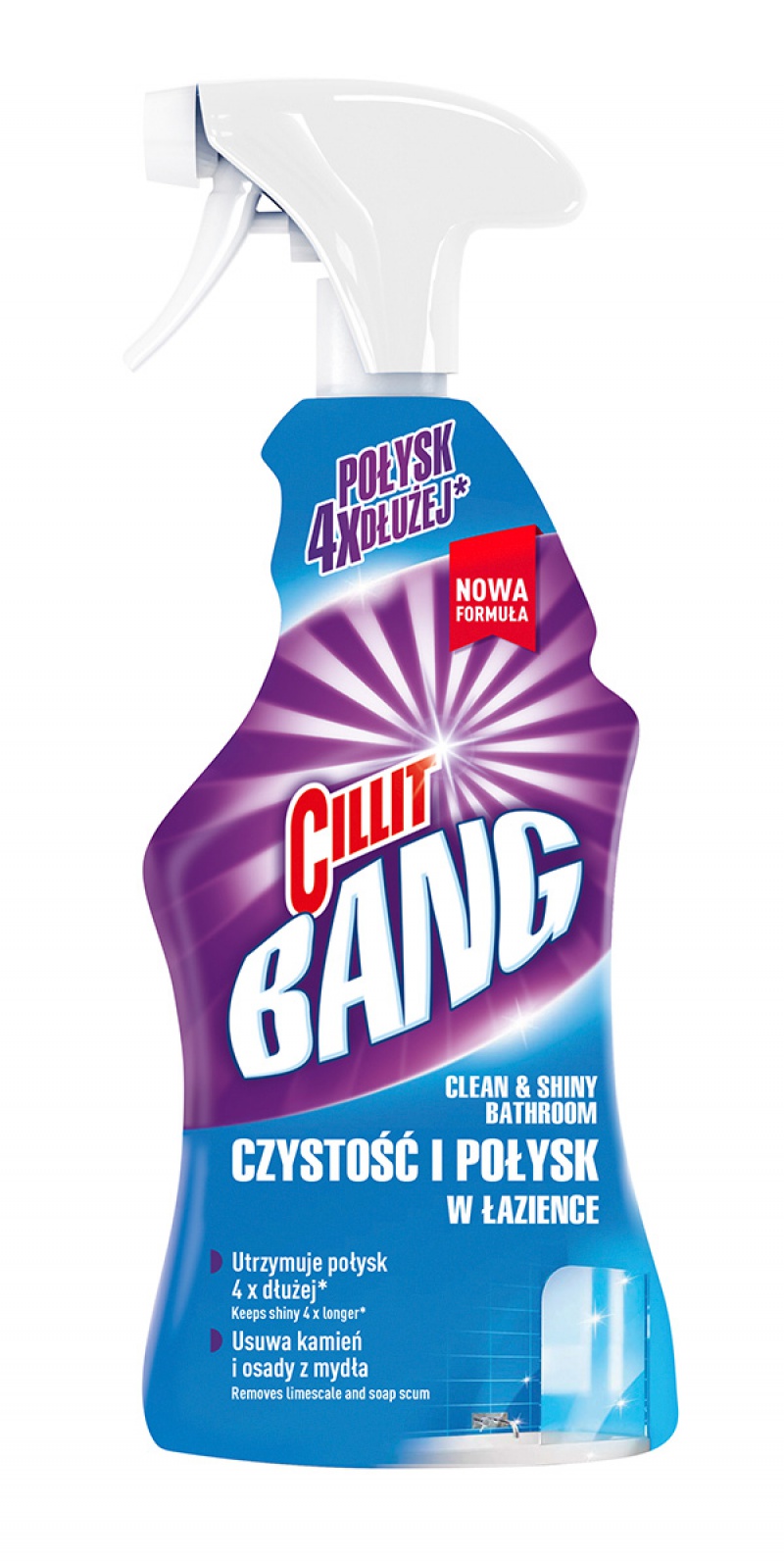 Spray do łazienki CILLIT BANG, czystość i połysk, 750 ml