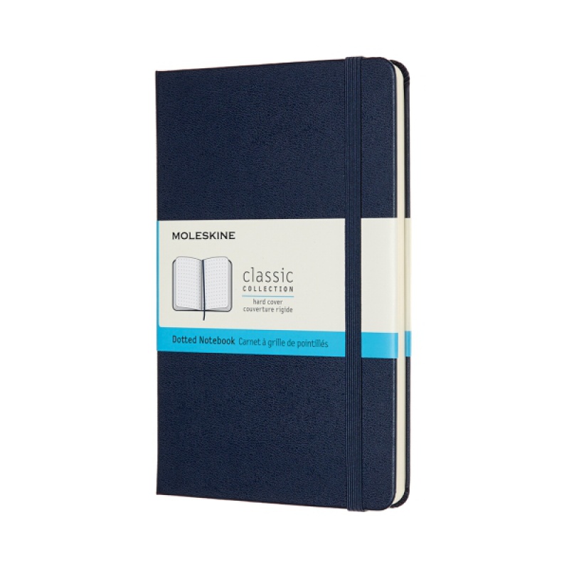 Notes MOLESKINE Classic M (11,5x18 cm) w kropki, twarda oprawa, sapphire blue, 208 stron, niebieski - zdjęcie (11