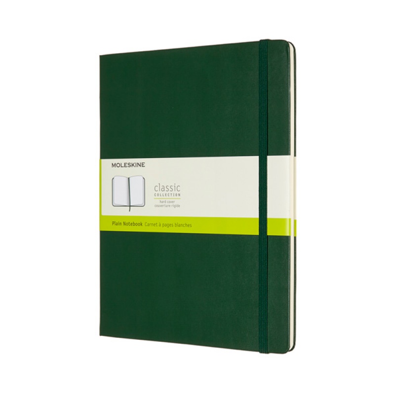 Notes MOLESKINE Classic XL (19x25cm) gładki, twarda oprawa, myrtle green, 192 strony, zielony - zdjęcie (12