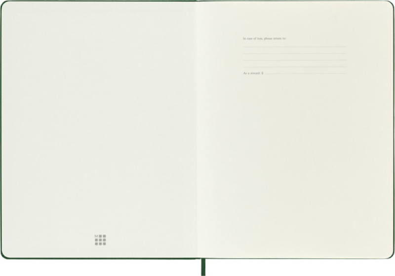 Notes MOLESKINE Classic XL (19x25cm) gładki, twarda oprawa, myrtle green, 192 strony, zielony - zdjęcie (9