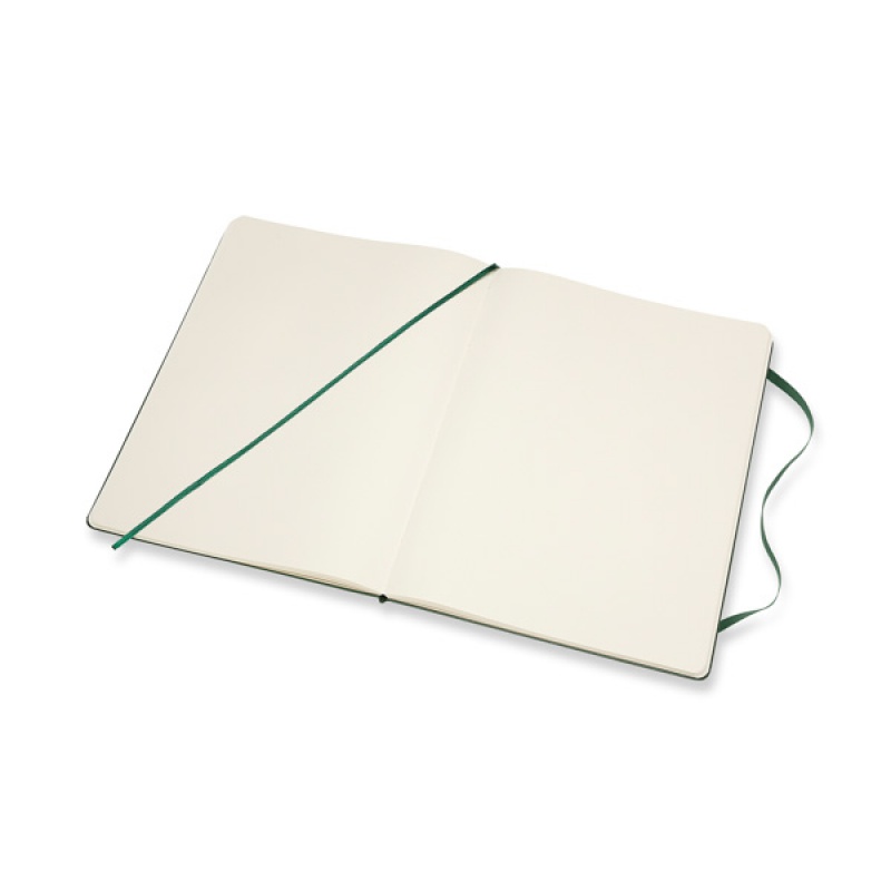 Notes MOLESKINE Classic XL (19x25cm) gładki, twarda oprawa, myrtle green, 192 strony, zielony - zdjęcie (4