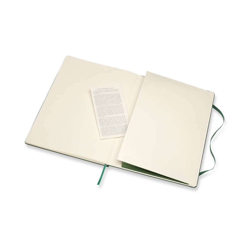 Notes MOLESKINE Classic XL (19x25cm) w kratkę, twarda oprawa, myrtle green, 192 strony, zielony - zdjęcie (2