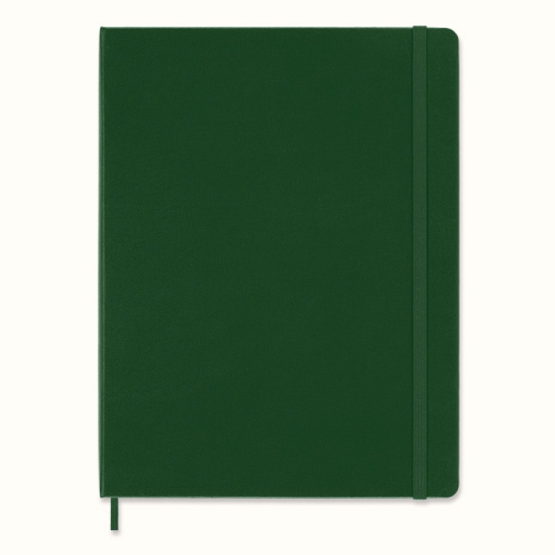 Notes MOLESKINE Classic XL (19x25cm) w kratkę, twarda oprawa, myrtle green, 192 strony, zielony - zdjęcie (10