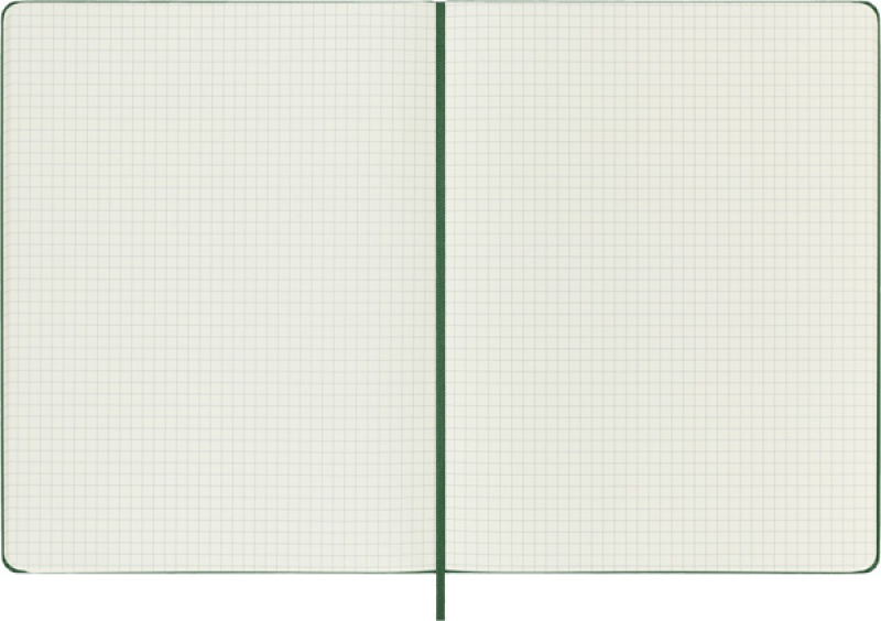 Notes MOLESKINE Classic XL (19x25cm) w kratkę, twarda oprawa, myrtle green, 192 strony, zielony - zdjęcie (7