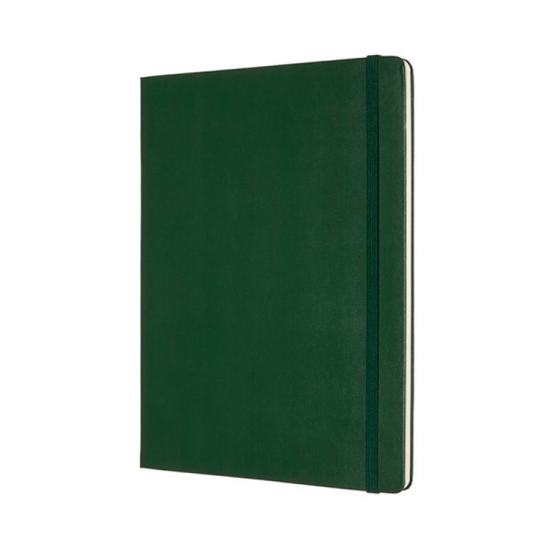 Notes MOLESKINE Classic XL (19x25cm) w kropki, twarda oprawa, myrtle green, 192 strony, zielony - zdjęcie (8