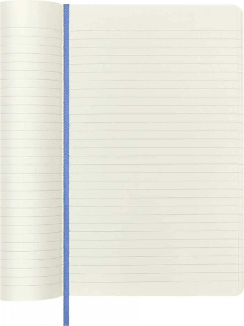 Notes MOLESKINE Classic L (13x21 cm) w linie, miękka oprawa, hydrangea blue, 240 stron, niebieski - zdjęcie (7