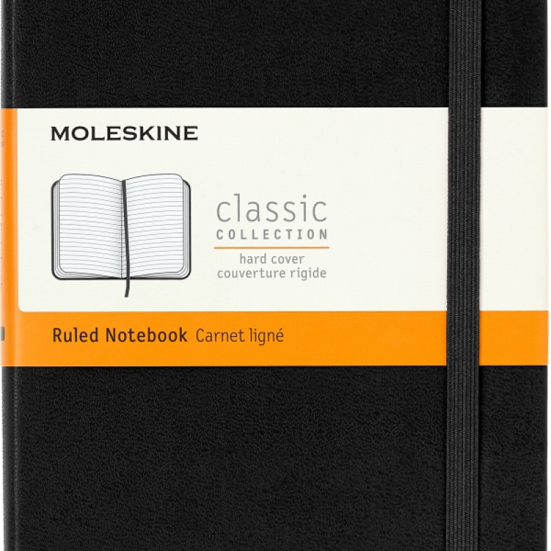 Notes MOLESKINE Classic M (11,5x18 cm) w linie, twarda oprawa, 208 stron, czarny