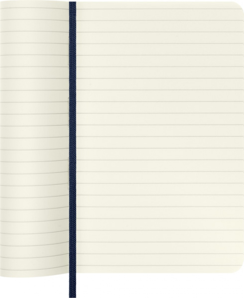 Notes MOLESKINE P (9x14cm) w linie, miękka oprawa, sapphire blue, 192 strony, niebieski - zdjęcie (7