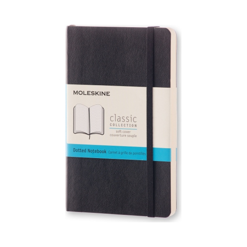 Notes MOLESKINE Classic P (9x14cm) w kropki, miękka oprawa, 192 strony, czarny - zdjęcie (7
