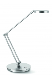 Lampka na biurko CEP CLED-400, 7,5W, ze ściemniaczem, srebrna