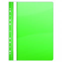 Skoroszyt DONAU, PVC, A4, twardy, 150/160mikr., wpinany, zielony
