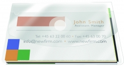 Kieszeń samoprzylepna Q-CONNECT, na wizytówki, z klapką, 105x60mm, 10szt., transparentna