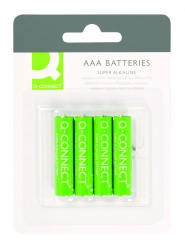 Baterie super-alkaliczne Q-CONNECT AAA, LR03, 1,5V, 4szt.