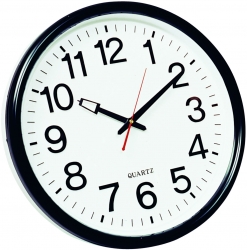 Zegar ścienny Q-CONNECT Wels, 34cm, czarny - zdjęcie (2