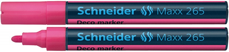 Marker kredowy SCHNEIDER Maxx 265 Deco, okrągły, 2-3mm, różowy