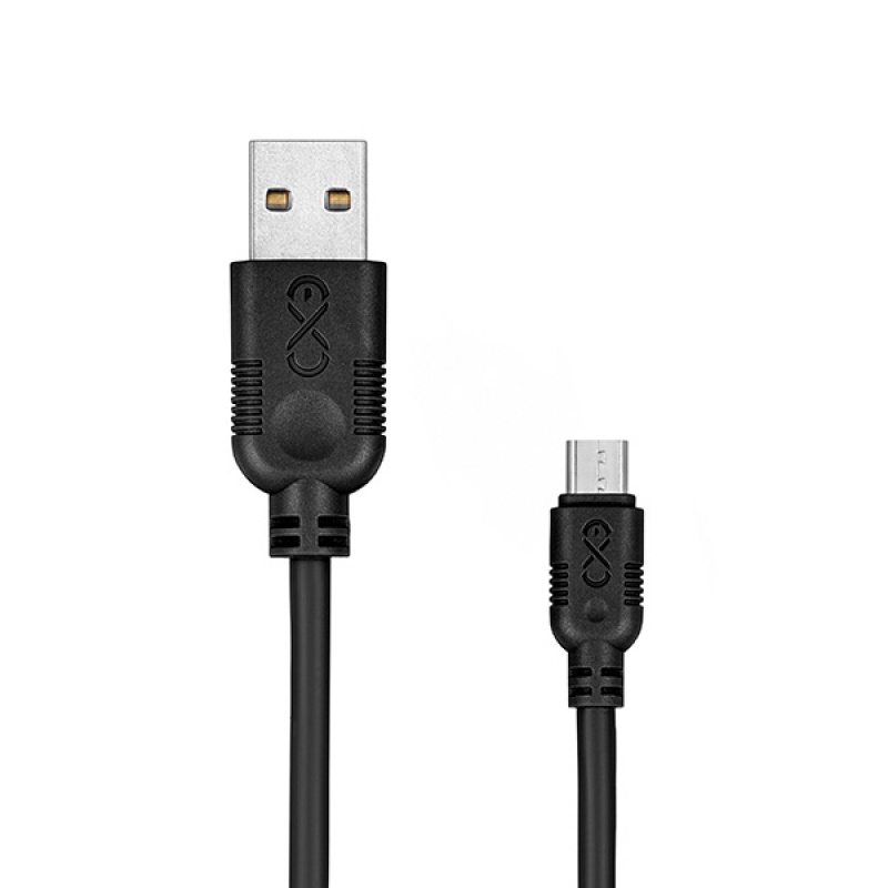 Uniwersalny kabel Micro USB EXC Whippy, 0,9m, czarny - zdjęcie (4