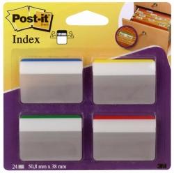 Zakładki indeksujące Post-it 686-A1 do szuflad, 4 kolory po 6 szt., 50,8mm x 38mm
